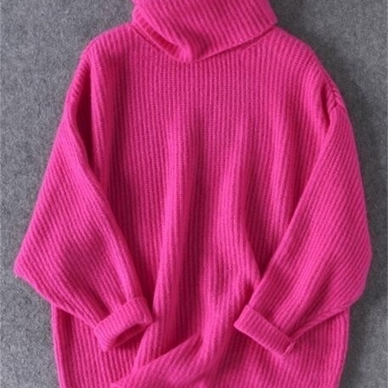 Winter Women Turtleneck Oversized Sweaters Batwing Sleeves Loose Comfy Pullovers Solid Colors Women Sweater Tops T200319