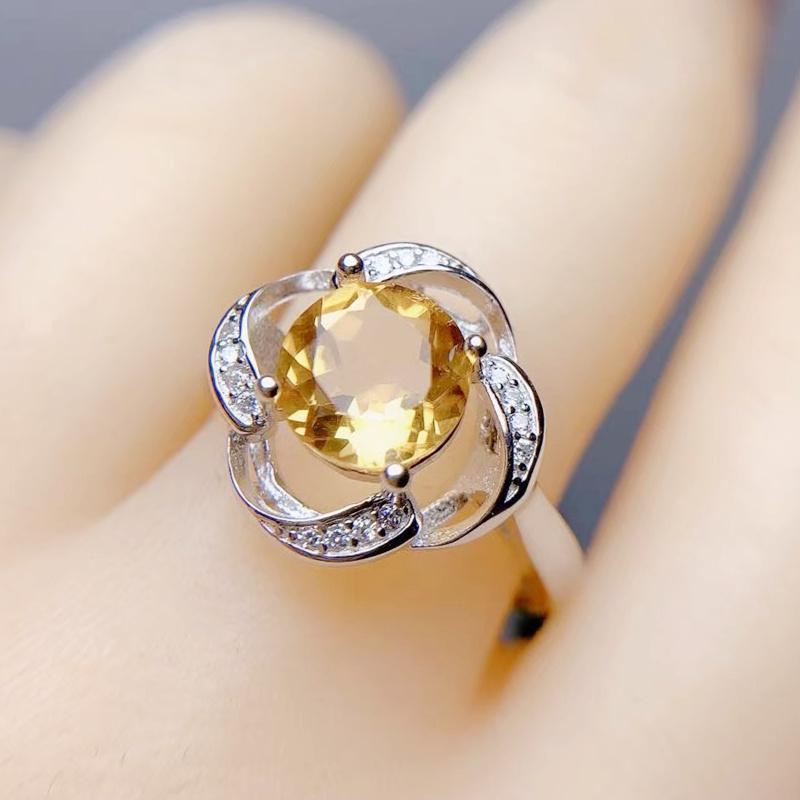 Cluster Rings Natural Real Citrine Flower Ring Per Jewelry 925 Sterling Silver 8*8mm 1.8ct Gemstone Fine T212113, Golden;silver
Cluster Rings Natural Real Citrine Flower Ring Per Jewelry 925 Sterling Silver 8*8mm 1.8ct Gemstone Fine T212113, Golden;silver