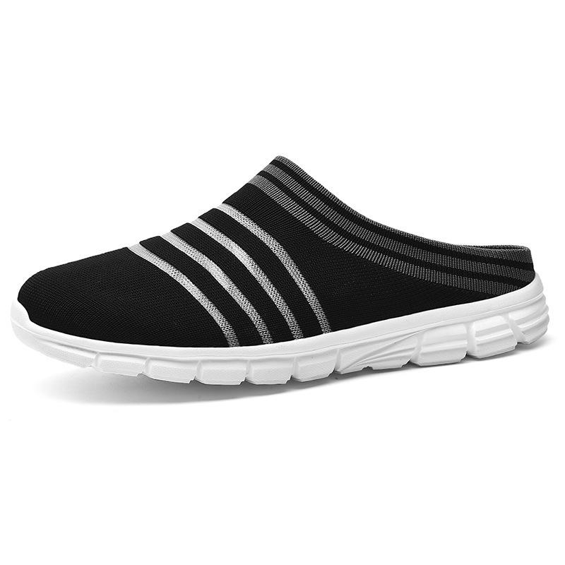 ZUZI 2021 New Style Casual Breathable Fish Silk Men's Women's Semi-slippers Lightweight Indoor Home Sandals Shoes Big Size 35-46
