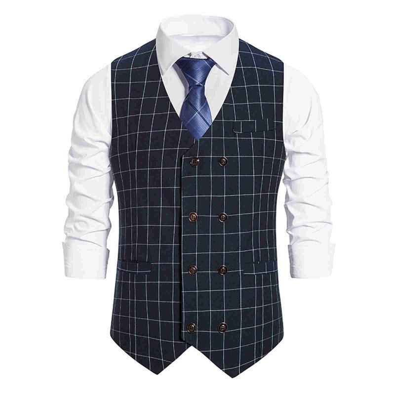 Men' Tank Tops Business Casual Suit Vest Autumn And Winter Retro Plaid Single-breasted Roupas Masculinas Ropa, White;black
Men' Tank Tops Business Casual Suit Vest Autumn And Winter Retro Plaid Single-breasted Roupas Masculinas Ropa, White;black