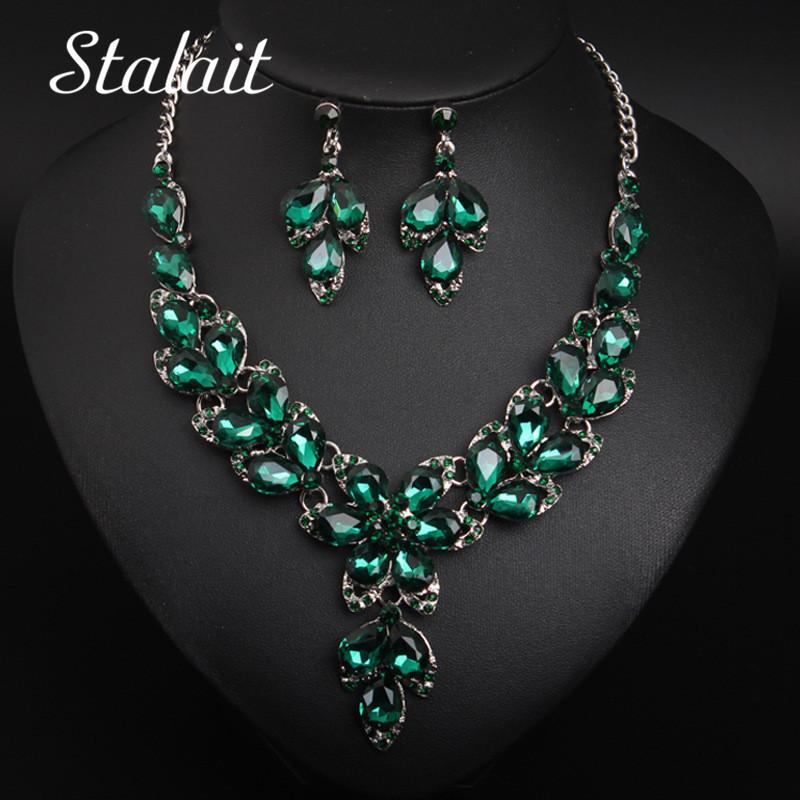 Earrings & Necklace Classic Water Drop Crystal Flower Earring Bridal Jewelry Sets Wedding Silver Color Spring Chain For Women, As pic
Earrings & Necklace Classic Water Drop Crystal Flower Earring Bridal Jewelry Sets Wedding Silver Color Spring Chain For Women, As pic