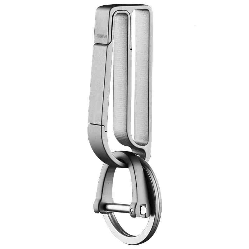 Jobon Zhongbang Waist Hanging Key Chain Men's Titanium Alloy Simple Wearing Belt Fashion Single Buckle Pendant Creativity 6652