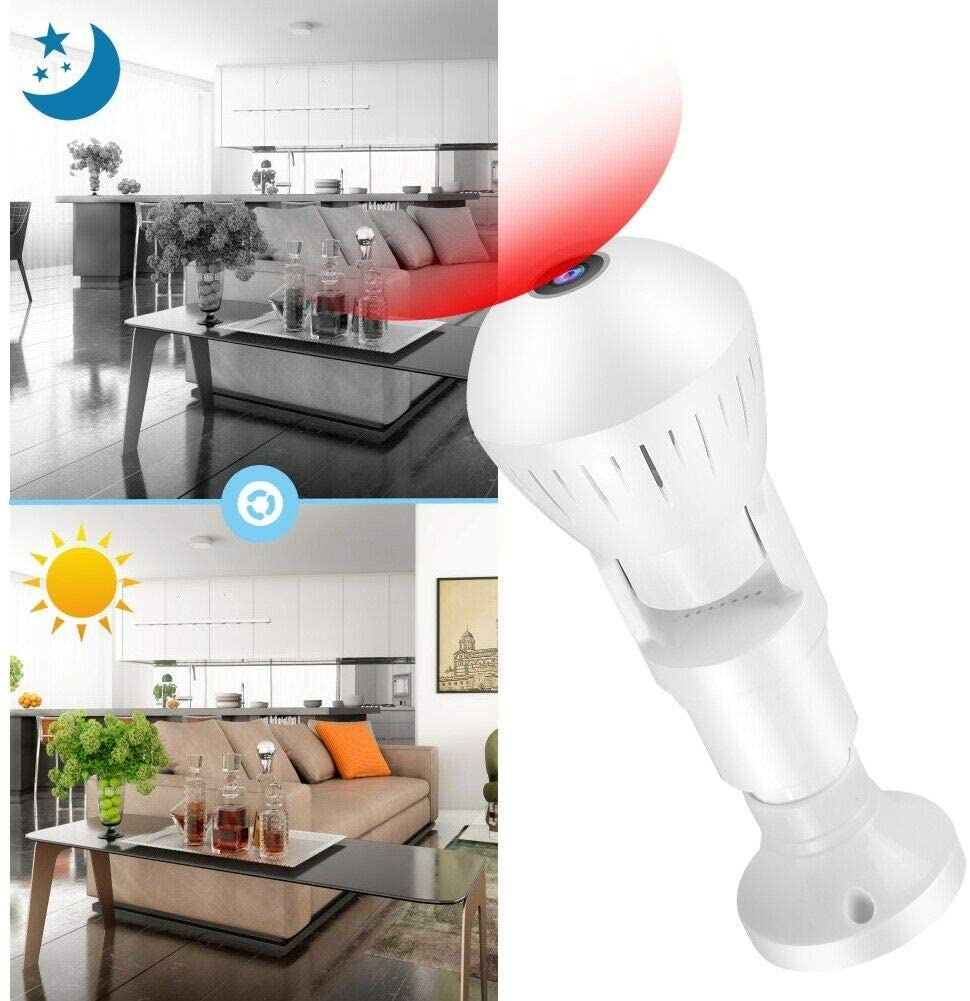 2MP Wifi Panorama Camera Security Lamp Panoramic Bulb CCTV Video Wireless IP Camera Surveillance Fisheye HD Night Vision Cam