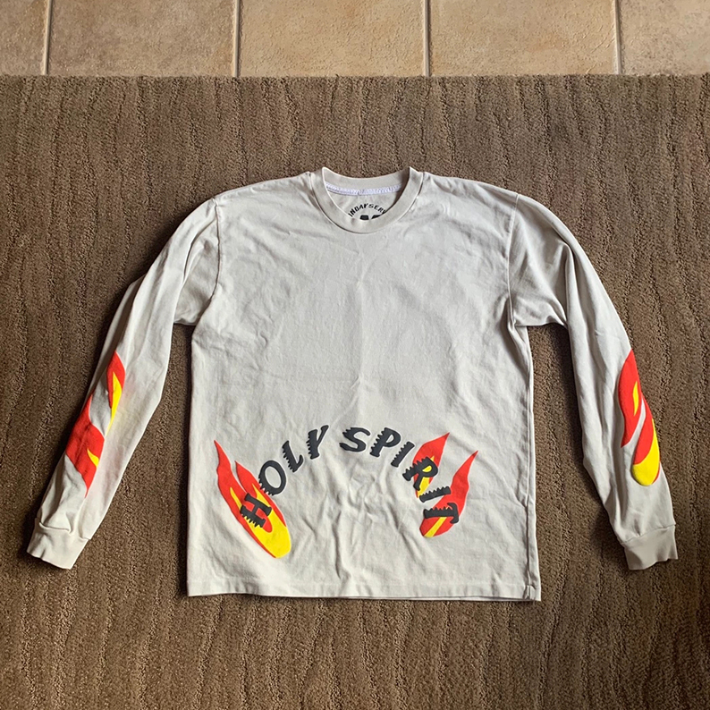 2021 New 19ss Kanye West Long Sleeves High Street Sunday Service Holy Spirit Cpfm Tshirt Hip Hop Fashion Casual Magpie Fog t Shirt Ywy1, White 
2021 New 19ss Kanye West Long Sleeves High Street Sunday Service Holy Spirit Cpfm Tshirt Hip Hop Fashion Casual Magpie Fog t Shirt Ywy1, White