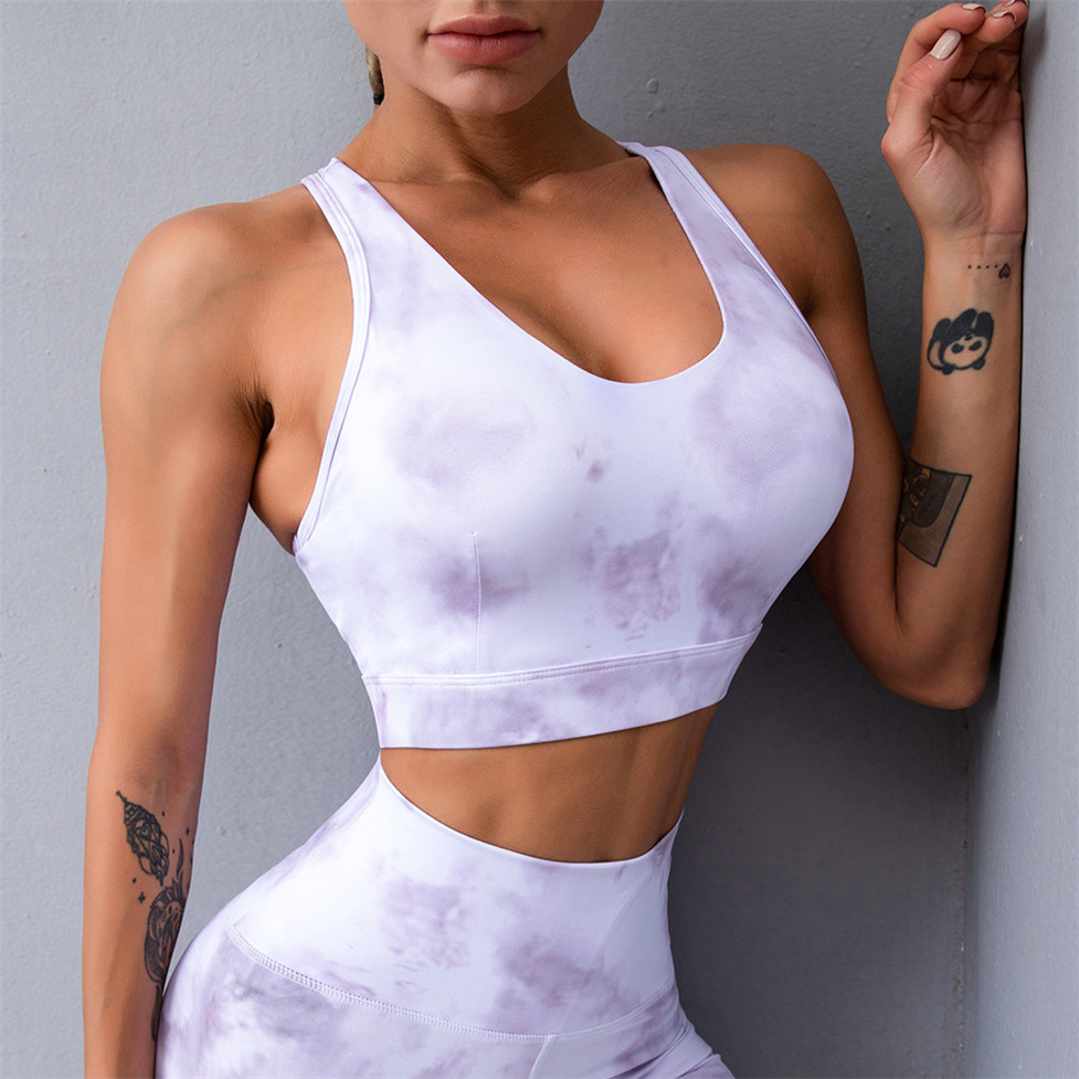 Yoga Melody Women's Vest Bra Naked Feel Sport Top Fitness Bra Push Up Soft Workout Gym Athletic Running