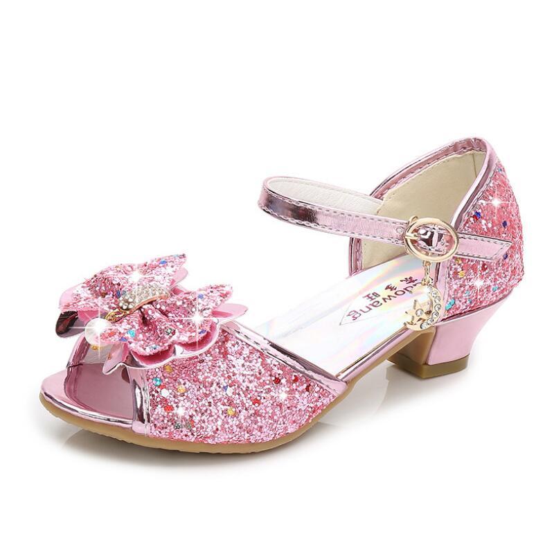 SKHEK Enfants Children Sandals Kids Girls Wedding Shoes Dress Party Pearl Shoes For Baby Girls Soft Leather Princess Sandals 21030