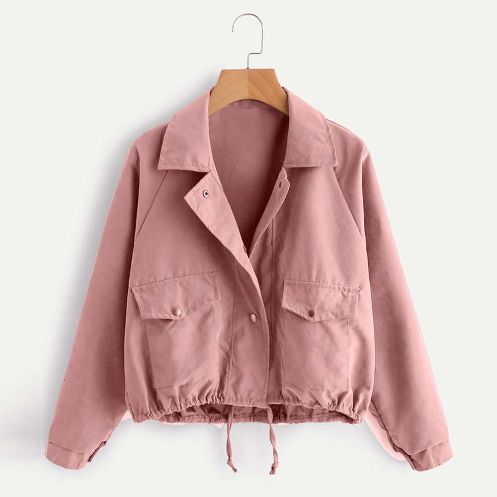 2021 New Cropped Jacket Autumn Spring Streetwear Jackets and Coats Loose Women Fashion Costume Pink Solid Clothes Aql6
2021 New Cropped Jacket Autumn Spring Streetwear Jackets and Coats Loose Women Fashion Costume Pink Solid Clothes Aql6