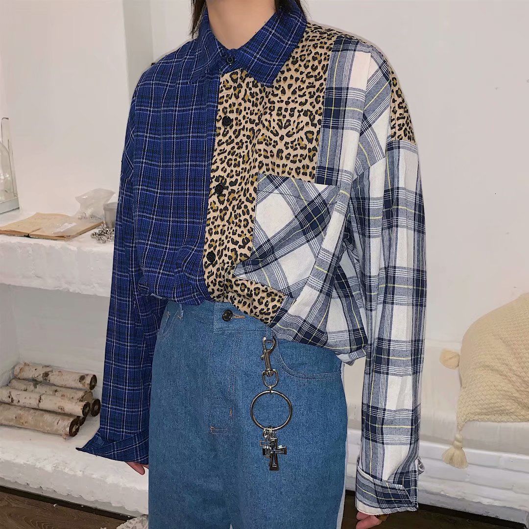 2021 New Deeptown Estilo Coreano Camisas Femininas Outono Inverno Moda Hip Hop Boto at De Manga Longa Streetwear Splice Xadrez Camisa O6ho, Gezi
2021 New Deeptown Estilo Coreano Camisas Femininas Outono Inverno Moda Hip Hop Boto at De Manga Longa Streetwear Splice Xadrez Camisa O6ho, Gezi