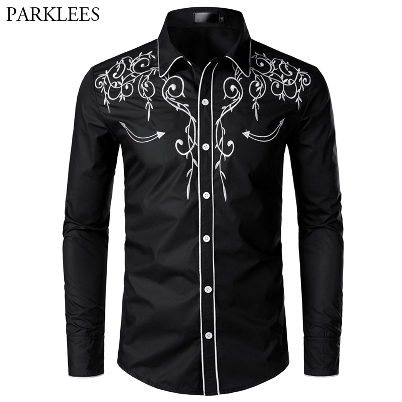 Stylish Western Cowboy Shirt Men Brand Design Embroidery Slim Fit Casual Long Sleeve Shirts Mens Wedding Party Shirt for Male 210708, Navy
Stylish Western Cowboy Shirt Men Brand Design Embroidery Slim Fit Casual Long Sleeve Shirts Mens Wedding Party Shirt for Male 210708, Navy