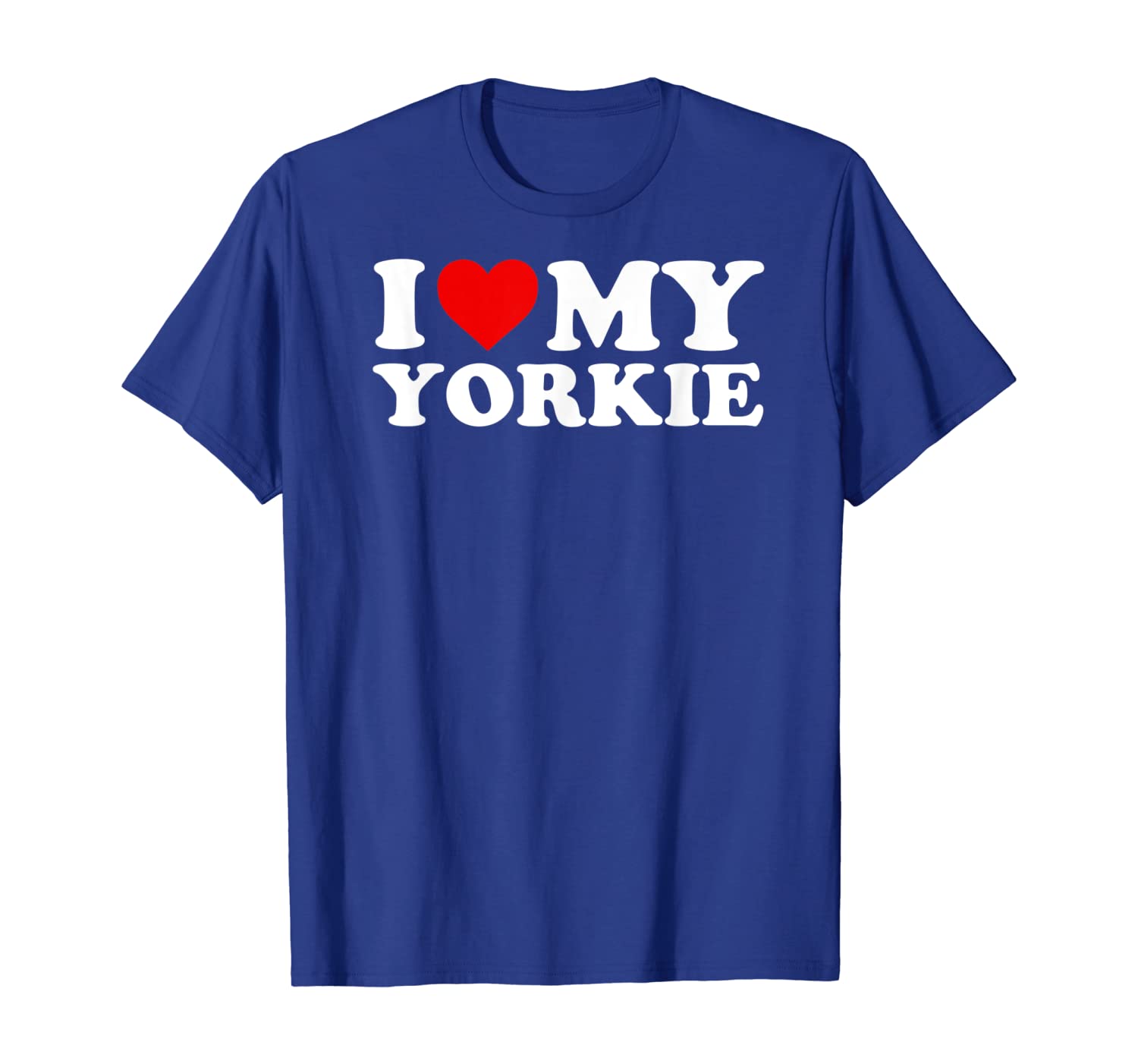 Yorkie T Shirt: I Love My Yorkie Gift TShirt with Heart, White;black