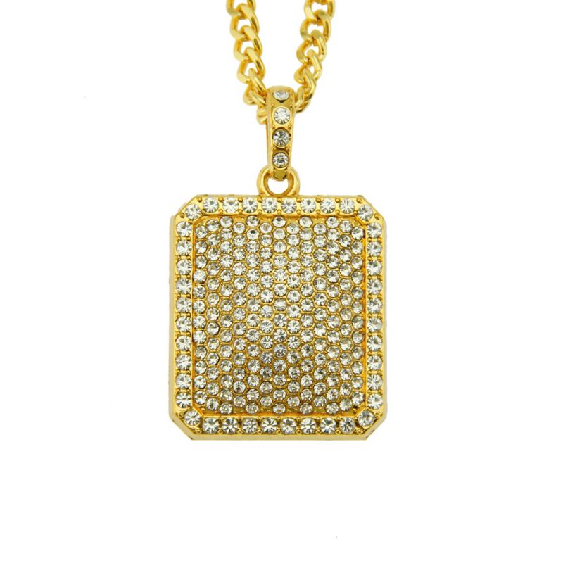 Blingbling Rhinestone Pendants Necklace Gold Silver Colors Square Pendant Necklaces Women and Men Hip Hop Fashion Jewelry
Blingbling Rhinestone Pendants Necklace Gold Silver Colors Square Pendant Necklaces Women and Men Hip Hop Fashion Jewelry