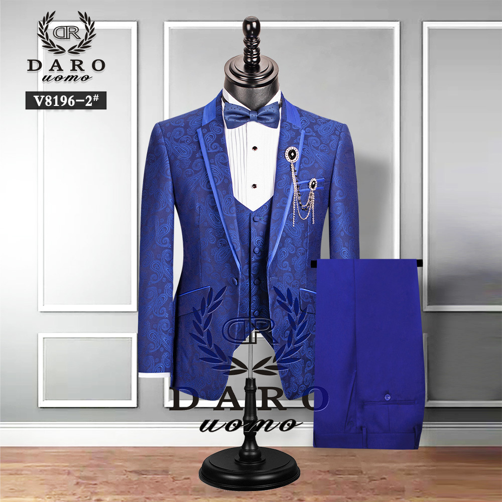 Men Suit Bridegroom Wedding Tuxedo New Style Blazer Pattern Jacket Vest Pant 3 Piece Slim Fit Black Gold White Royalblue Custom 201124