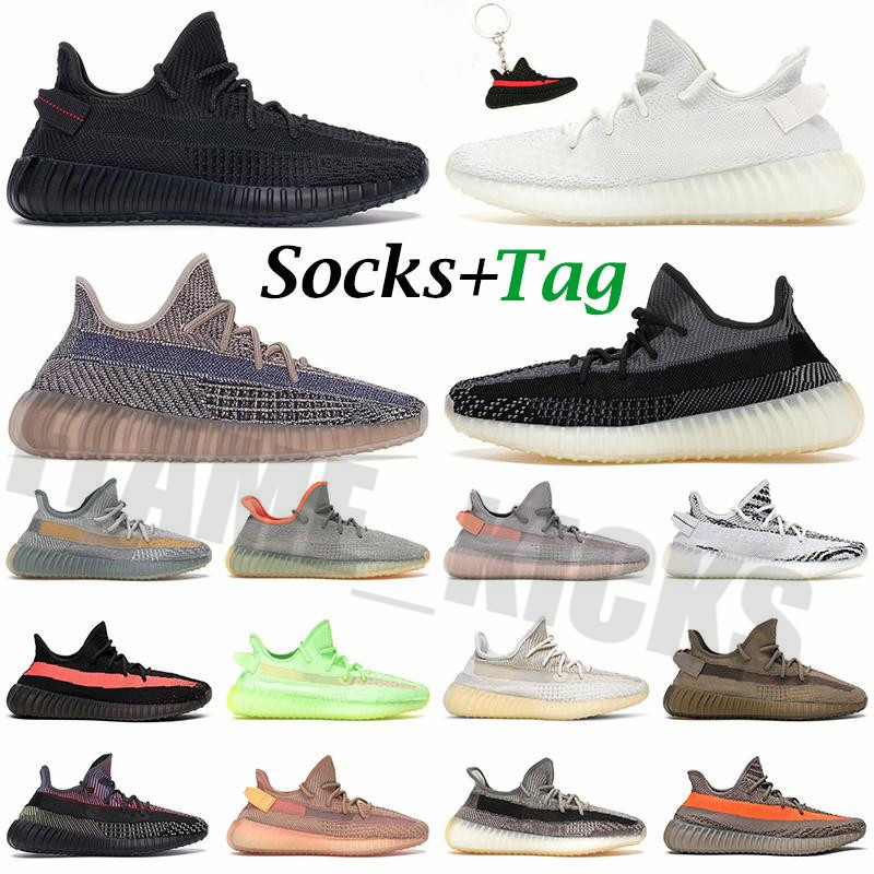 kanye men running shoes women trainers Carbon Cinder Static Black Natural Fade Israfil Beluga Antlia mens outdoor sports sneakers WITH GIFT, Box
