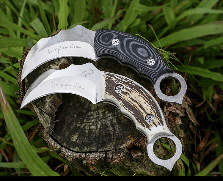 Scorpion Claw Karambit Pocket Knife Fixed Blade Hunting Camping Knives Micarta Handle Leather Shealth Xmas Gift Knives
Scorpion Claw Karambit Pocket Knife Fixed Blade Hunting Camping Knives Micarta Handle Leather Shealth Xmas Gift Knives