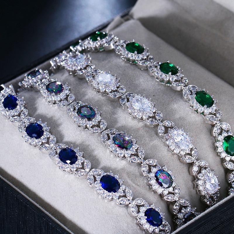 Link, Chain KSRA Round-shaped CZ Zirconia Exquisite Bracelet For Women Trendy Wedding Bridal Jewelry Bangle Luxury Prom Party Gift
Link, Chain KSRA Round-shaped CZ Zirconia Exquisite Bracelet For Women Trendy Wedding Bridal Jewelry Bangle Luxury Prom Party Gift