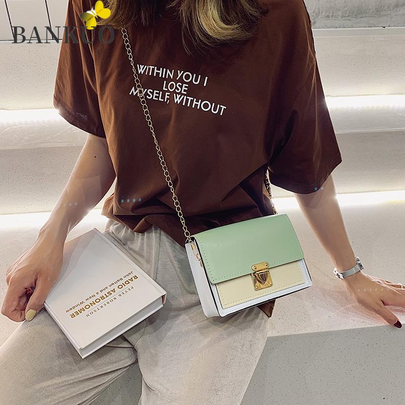 BANKUO Women's Bag PU Leather Premium Texture Hasp Shoulder Bag Fashion Chain Girls Casual Solid Color Crossbody Bags X197, Green
BANKUO Women's Bag PU Leather Premium Texture Hasp Shoulder Bag Fashion Chain Girls Casual Solid Color Crossbody Bags X197, Green
