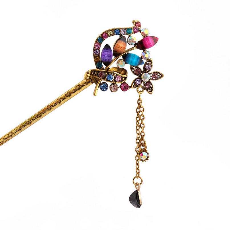 Epecket DHL The new palace women's headdress hairpin tassel step shaker DAFZ030 Hair Jewelry Hairpins