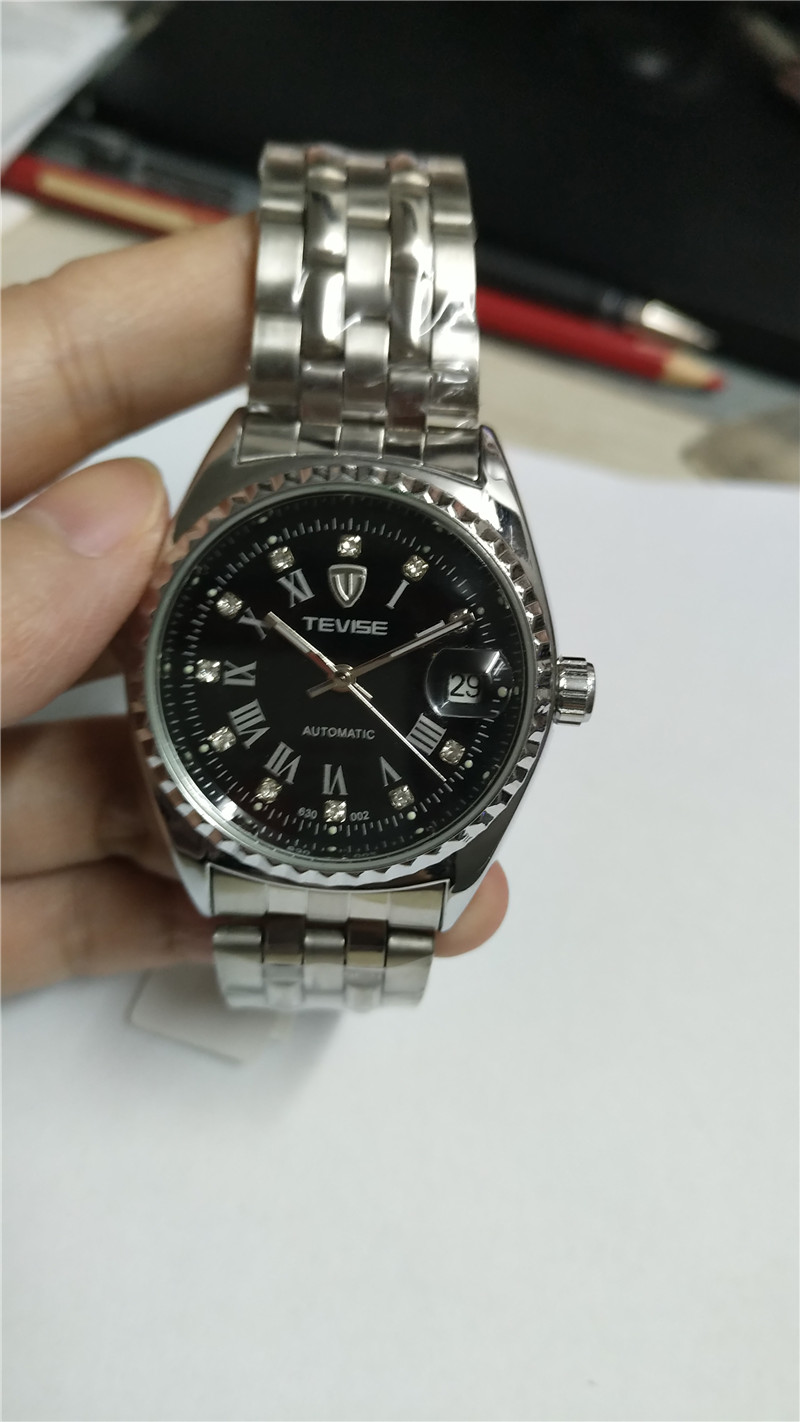 Fashion Style TEVISE men's watch Luxury mechanical automatic watch for men BLACK Face TE14