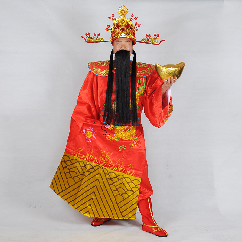 Oriental wealth God clothes adult full set COS ancient costume annual meeting performance opening ceremony wealth God costume