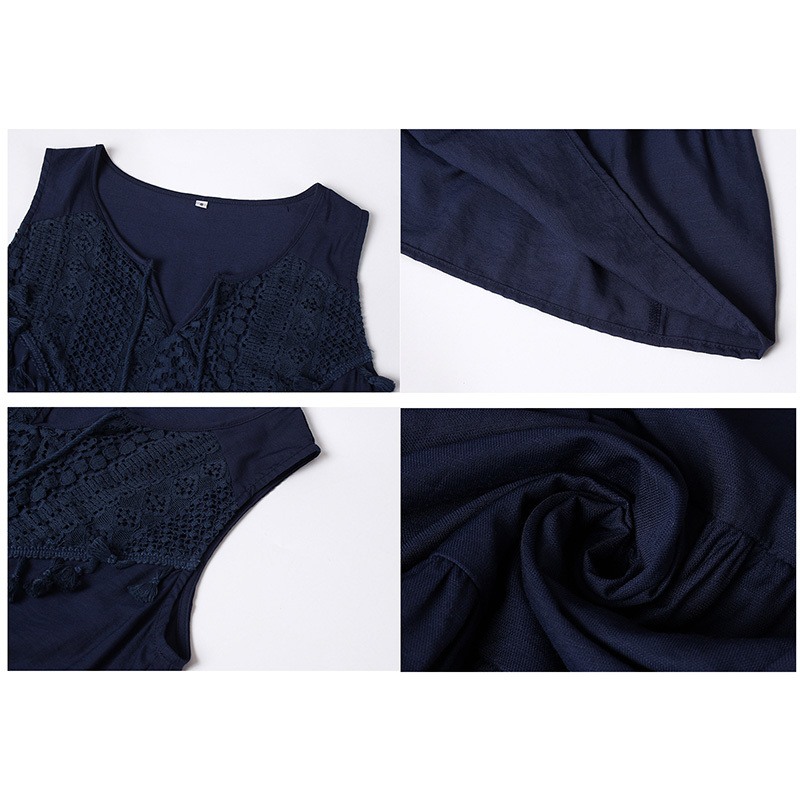 Summer Dresses Women elegant sexy V-neck casual boho sleeveless dress vintage yellow beach lace-up Sundress female clothes 210309