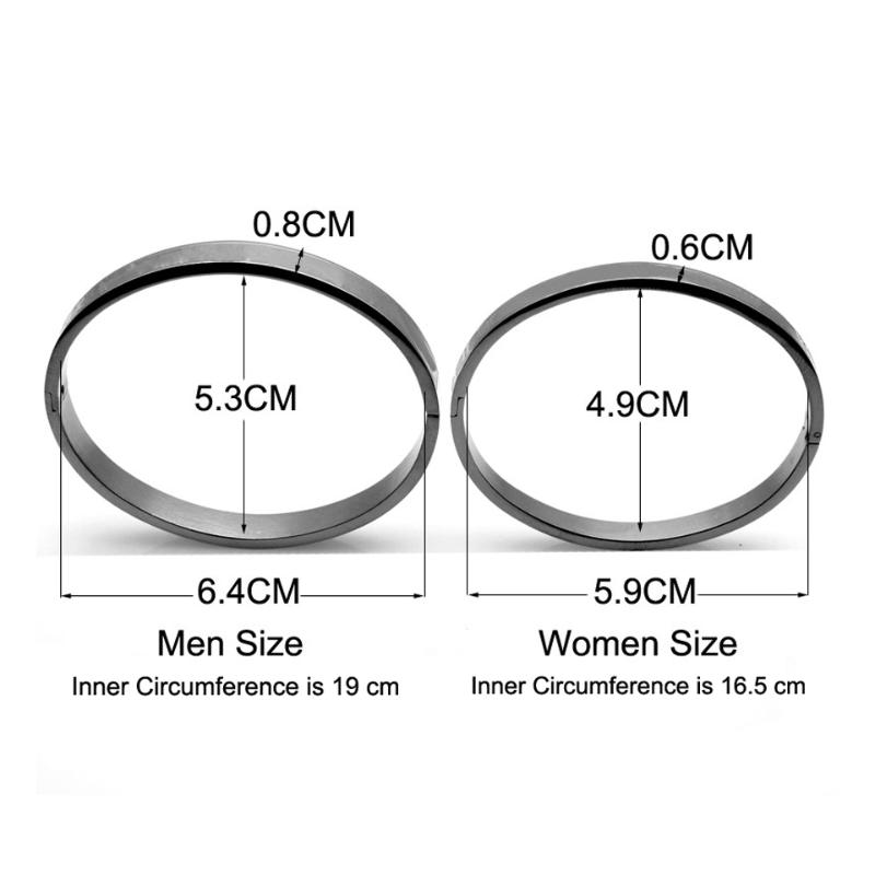 Bangle Fashion Women Charm Bracelet Stainless Steel Gold Color Roman Letter & For Men Jewelry