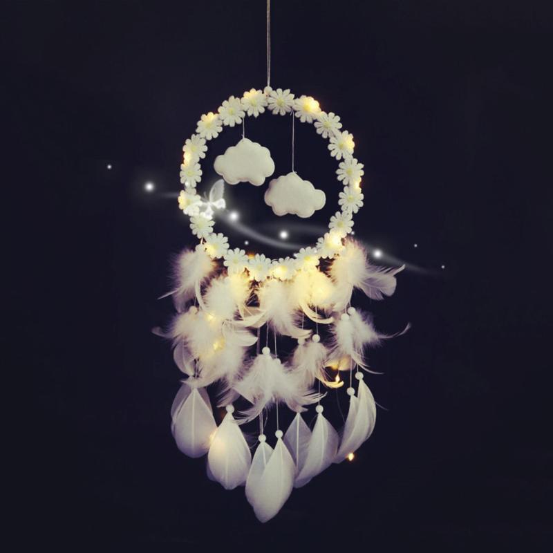 Decorative Objects & Figurines Hanging Cloud Dream Catcher Boho Home Decor Girls Room Wall Ornaments Daisy LED Light Up Aesthetic Gift For K
Decorative Objects & Figurines Hanging Cloud Dream Catcher Boho Home Decor Girls Room Wall Ornaments Daisy LED Light Up Aesthetic Gift For K
