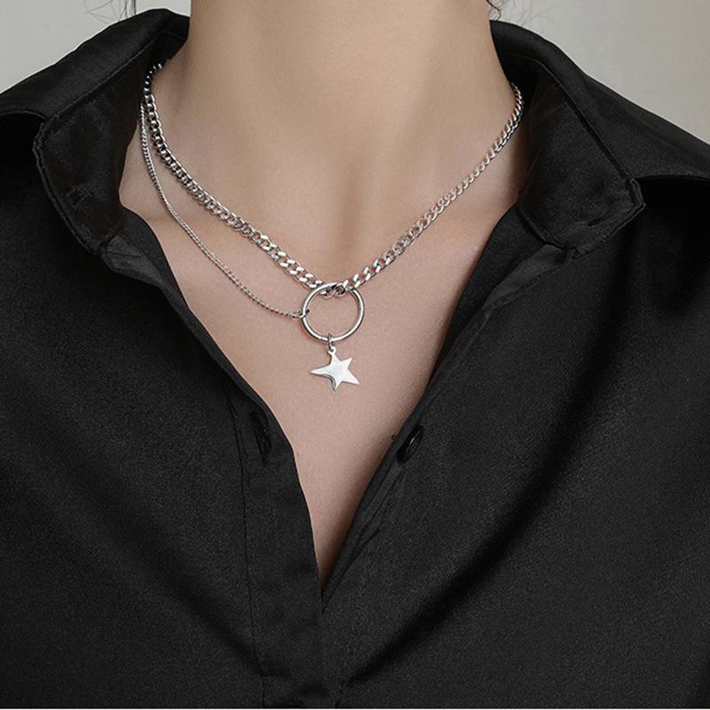 Pendant Necklaces Silver Color Irregular Star Circle Necklace For Women Girl Simple Hip Hop Cool Trend Fashion Jewelry Gifts
Pendant Necklaces Silver Color Irregular Star Circle Necklace For Women Girl Simple Hip Hop Cool Trend Fashion Jewelry Gifts