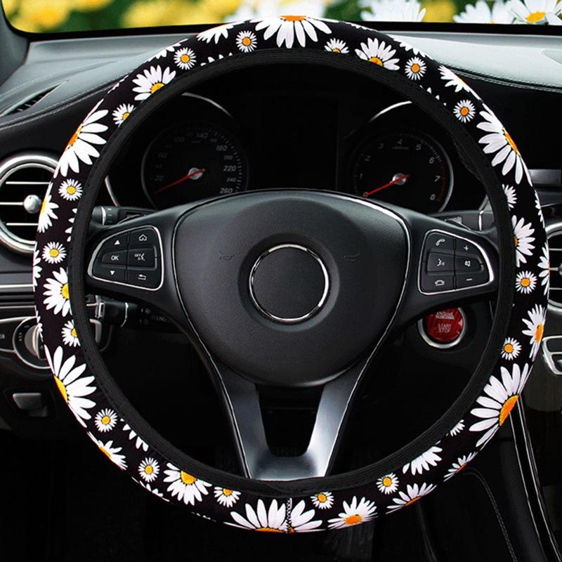 Steering Wheel Covers 37-38cm Car Cover Daisy Flower Auto Interior Decoration Knitted Universal Accessories
Steering Wheel Covers 37-38cm Car Cover Daisy Flower Auto Interior Decoration Knitted Universal Accessories