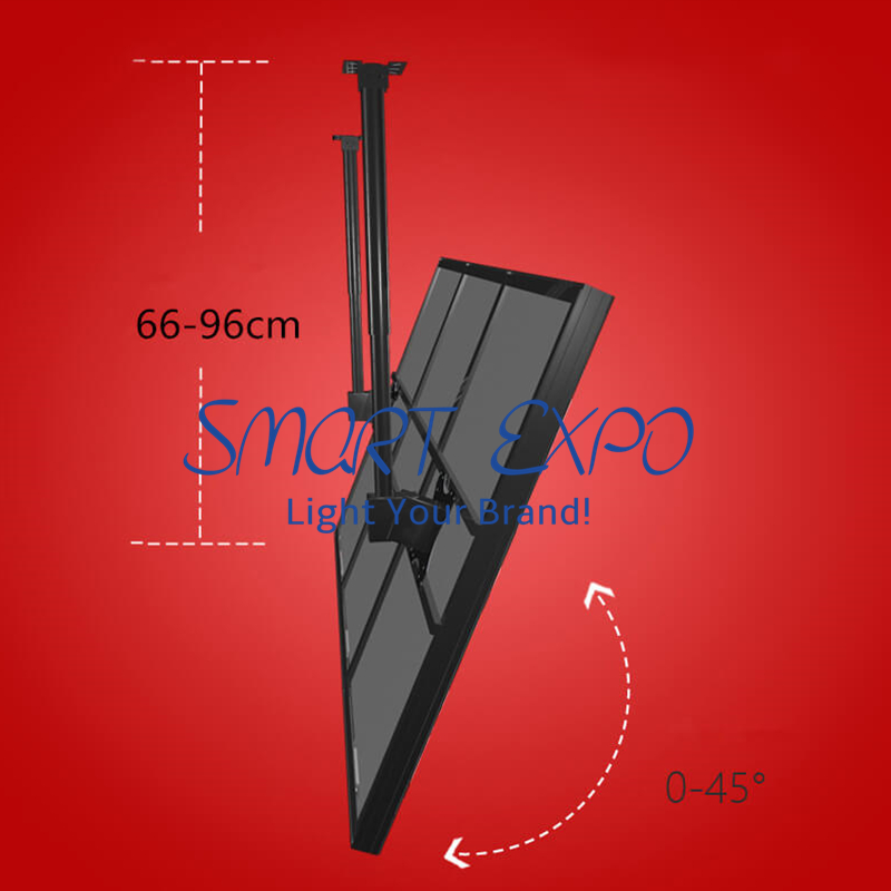 Restaurant Menu Board Displaying Light Box Row Advertising Display for Wall or Ceiling Hang With 3pcs Lightbox Units Wooden Case Packing (60x120cm)