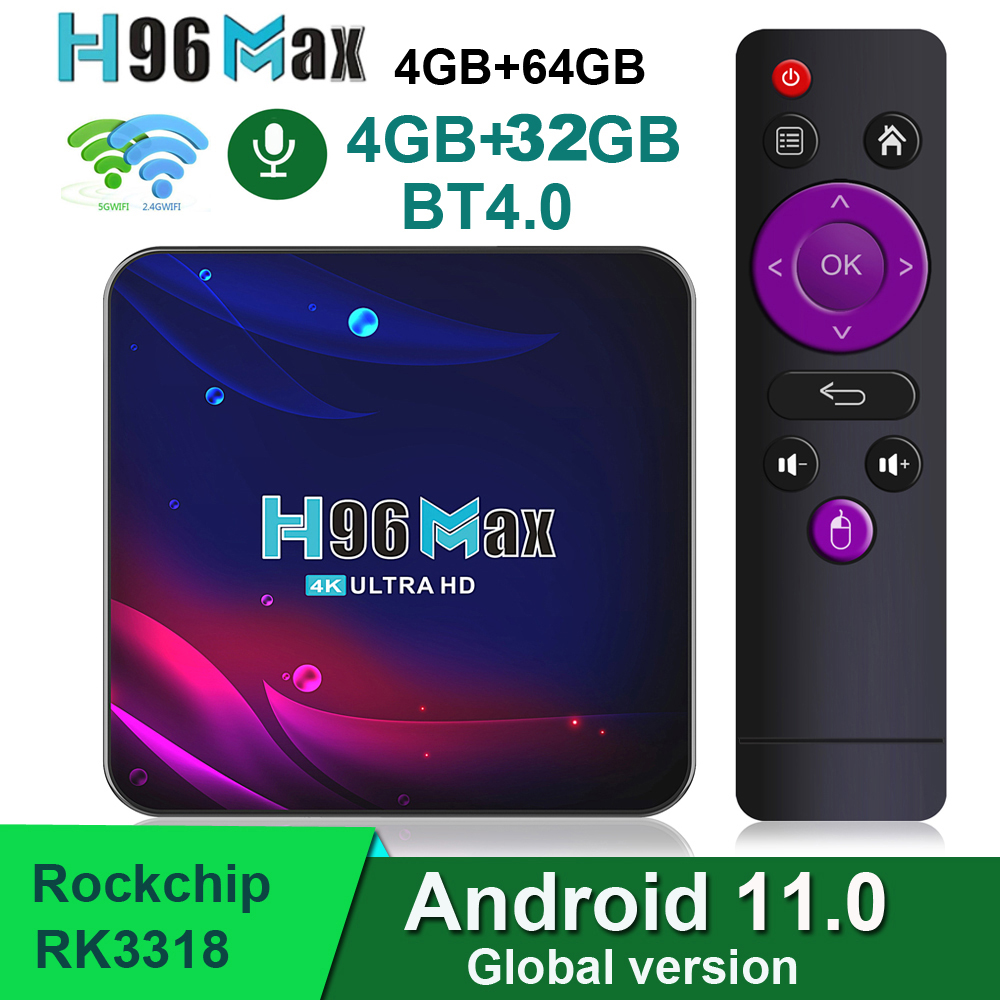 H96 Max V11 Android 11.0 TV Box 4GB 32GB 64GB 2GB 16GB Rockchip RK3318 4k 2.4G 5G wifi BT4.0 media player
H96 Max V11 Android 11.0 TV Box 4GB 32GB 64GB 2GB 16GB Rockchip RK3318 4k 2.4G 5G wifi BT4.0 media player