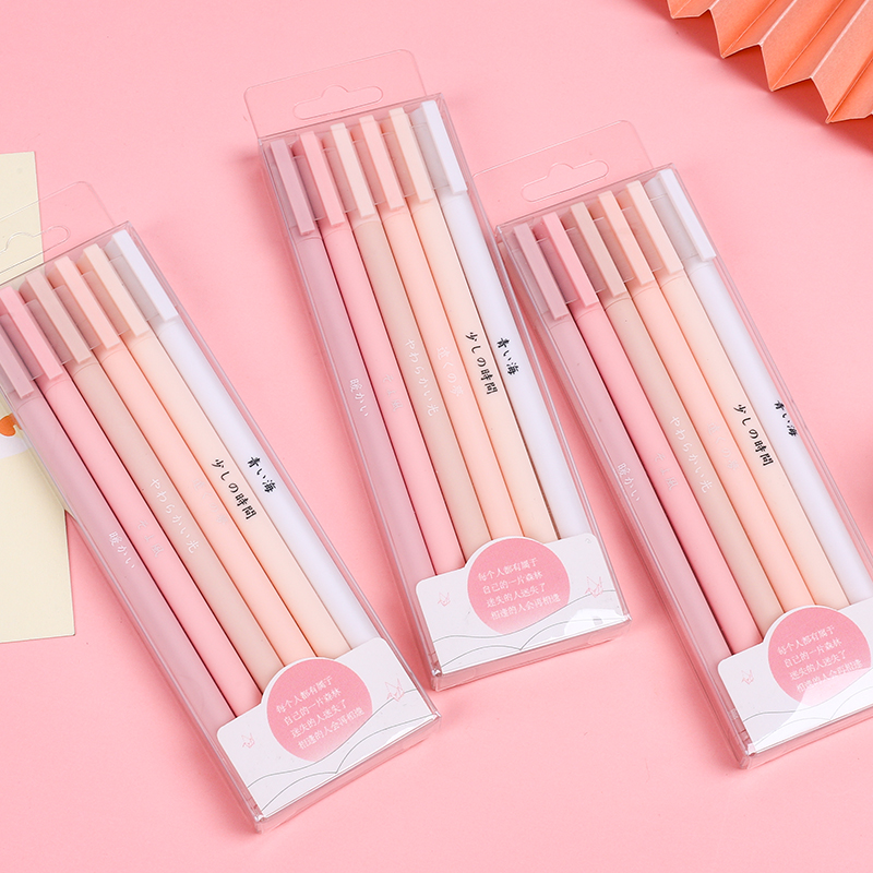 6pcs/set Cute Gel Pens Kawaii Quick Drying Cap Neutral Pen Bullet Journal Supplies Gel Pen Set Art Supplies Stationery
6pcs/set Cute Gel Pens Kawaii Quick Drying Cap Neutral Pen Bullet Journal Supplies Gel Pen Set Art Supplies Stationery