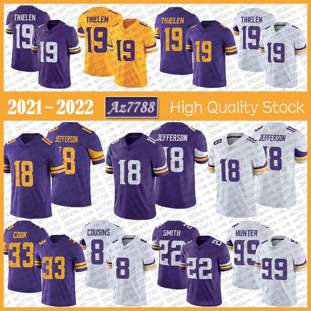 18 Justin Jefferson 19 Adam Thielen MIN Mens Football Jersey 33 Dalvin Cook 22 Harrison Smith 99 Danielle Hunter 8 Kirk Cousins High quality Stitched jerseys Stock, Shown
18 Justin Jefferson 19 Adam Thielen MIN Mens Football Jersey 33 Dalvin Cook 22 Harrison Smith 99 Danielle Hunter 8 Kirk Cousins High quality Stitched jerseys Stock, Shown