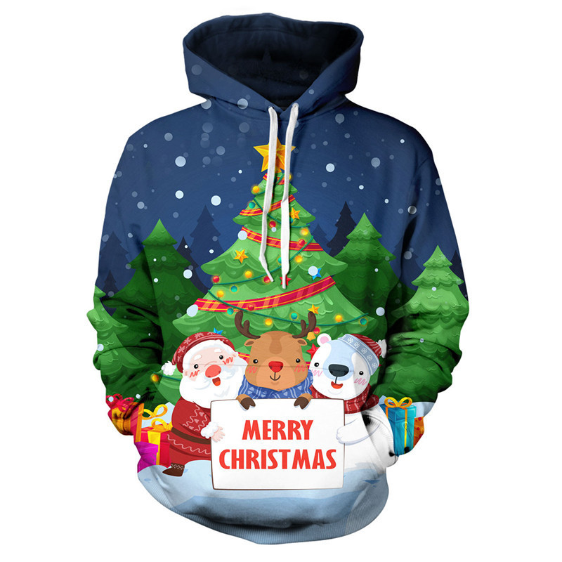 Hoodies Men/Women Autumn And Winter Long Sleeve Hooded Sweatshirt Hoodie Tracksuit Sweat Coat Casual Christmas Series 2XS-4XL 201104