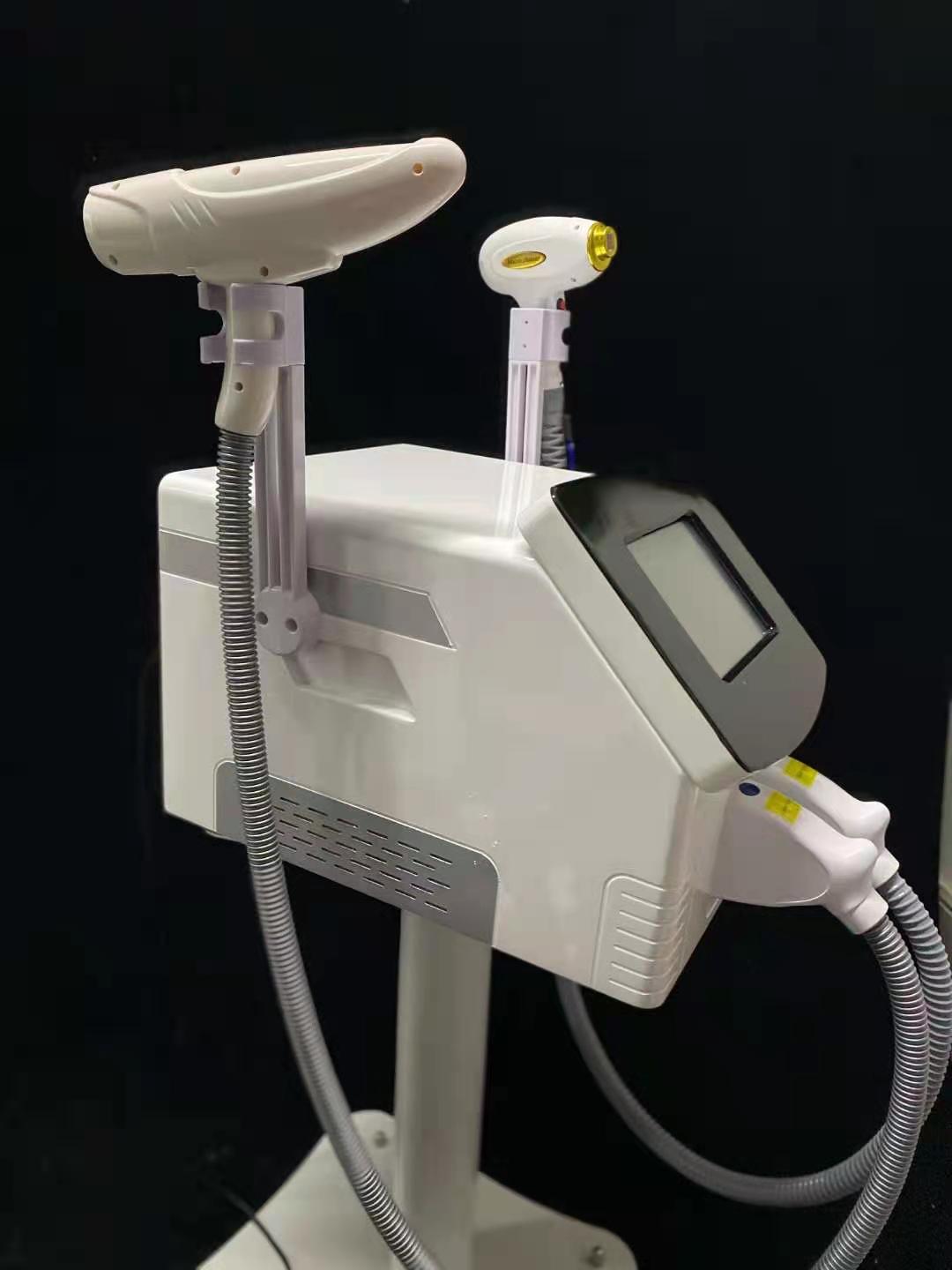 2 in 1 1064nm 755nm 808nm Diode Laser Hair Removal &ND YAG Laser Tattoo Removal Carbon Stripping Machine for Salon