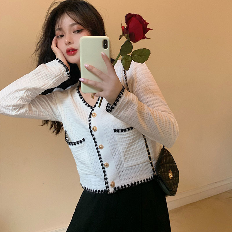 2021 New White Long Sleeve Solid Color Knit Cardigan Crop Top Women Clothing Autumn Vintage Ladies Sweaters Bjq9, Black
2021 New White Long Sleeve Solid Color Knit Cardigan Crop Top Women Clothing Autumn Vintage Ladies Sweaters Bjq9, Black