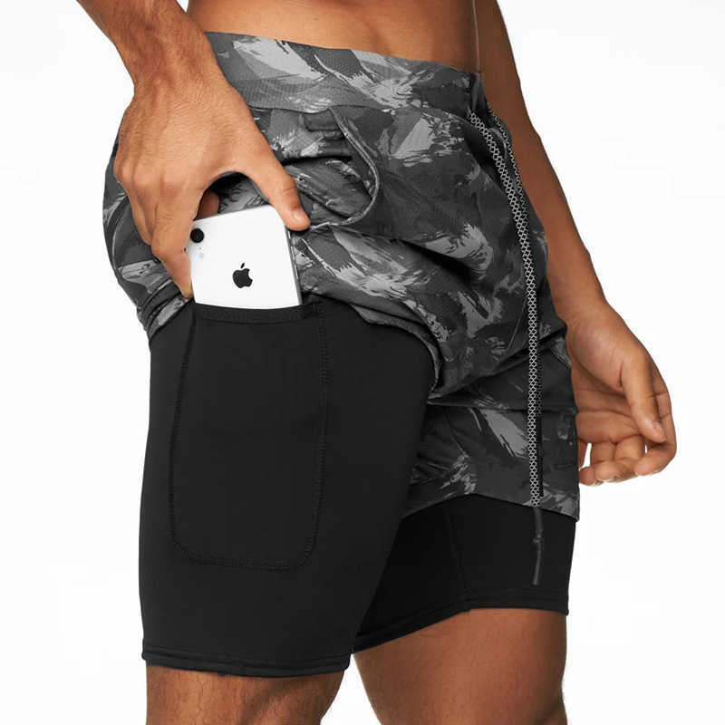 Crazy Muscle Men's sports shorts compression fake two-piece fast drying fitness training jogging pants are popular, Black
Crazy Muscle Men's sports shorts compression fake two-piece fast drying fitness training jogging pants are popular, Black