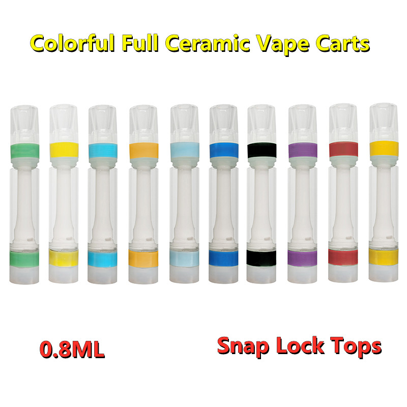 Colorful Full Ceramic Cartridge Coil Atomizer Carts 0.8ml 1ML Empty 510 vape cart Snap Mouthpiece lock up Disposable Cartridges foam Packagi
Colorful Full Ceramic Cartridge Coil Atomizer Carts 0.8ml 1ML Empty 510 vape cart Snap Mouthpiece lock up Disposable Cartridges foam Packagi