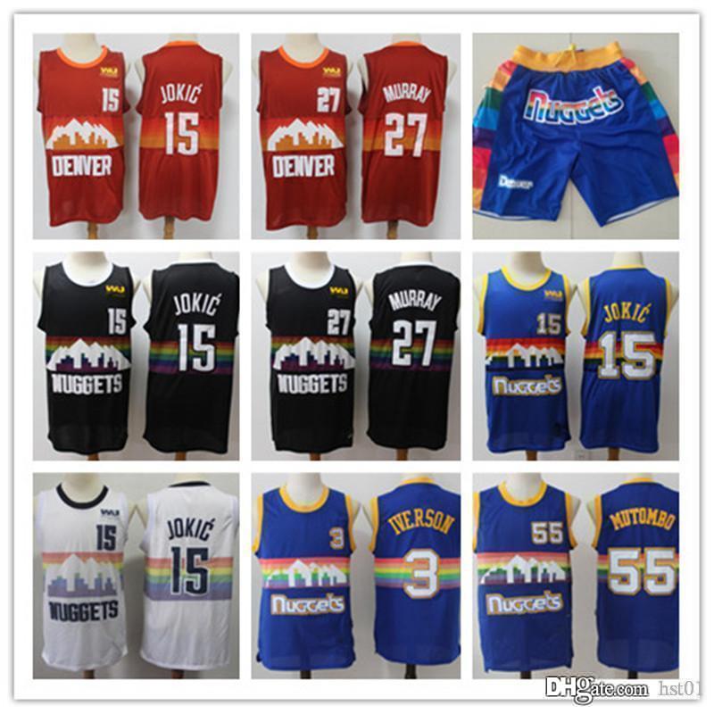 Mens Denver Nuggets Throwback Dikembe 55 Mutombo Allen 3 Iverson Nikola 15 Jokic Jamal 27 Murray Basketball Jerseys Bask, Black;red
Mens Denver Nuggets Throwback Dikembe 55 Mutombo Allen 3 Iverson Nikola 15 Jokic Jamal 27 Murray Basketball Jerseys Bask, Black;red