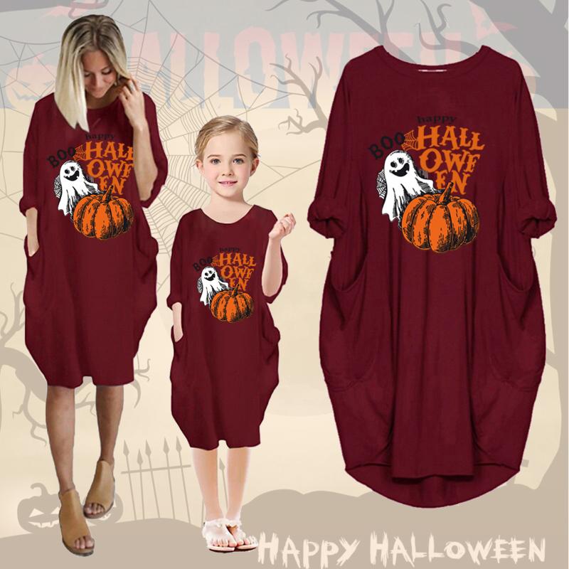 Casual Dresses Halloween Pajamas Women Girl Kids Dress Mother And Child Sleepwear, Black
Casual Dresses Halloween Pajamas Women Girl Kids Dress Mother And Child Sleepwear, Black