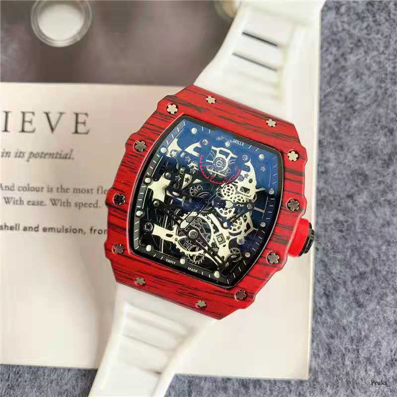 Hot-selling personality Miller quartz men's watch multi-style RM gypsophila diamond barrel-shaped multi-function calendar silicone sports birthday gift
Hot-selling personality Miller quartz men's watch multi-style RM gypsophila diamond barrel-shaped multi-function calendar silicone sports birthday gift