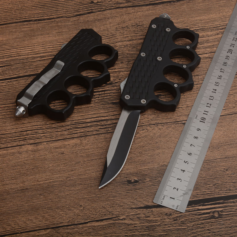 Knife Edge Tactical AUTO Nylon Fine 440C Single New Drop Point 1Pcs Zn-al Bag Blade Gift Knives With Knuckle Handle Mfxnq
Knife Edge Tactical AUTO Nylon Fine 440C Single New Drop Point 1Pcs Zn-al Bag Blade Gift Knives With Knuckle Handle Mfxnq