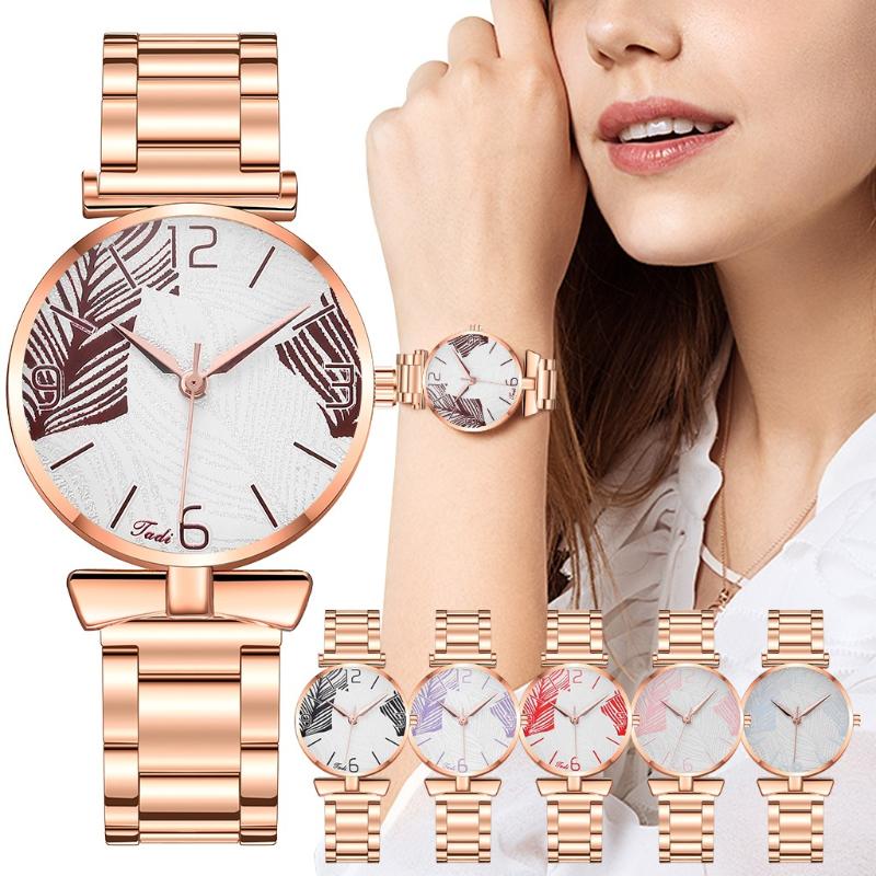 Wristwatches Sleek Minimalist Women Watches Feather Printed Dial Stainless Steel Mesh Alloy Belt Quartz Watch Relogio Feminino, Slivery;brown
Wristwatches Sleek Minimalist Women Watches Feather Printed Dial Stainless Steel Mesh Alloy Belt Quartz Watch Relogio Feminino, Slivery;brown