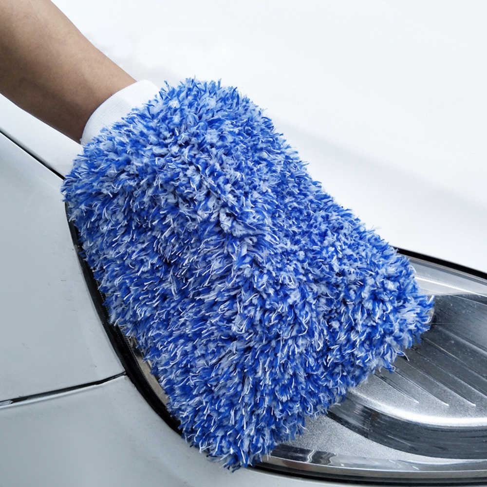 Soft Absorbancy Glove High Density Car Cleaning Ultra Soft Easy To Dry Auto Detailing Microfiber Madness Wash Mitt Cloth Detail