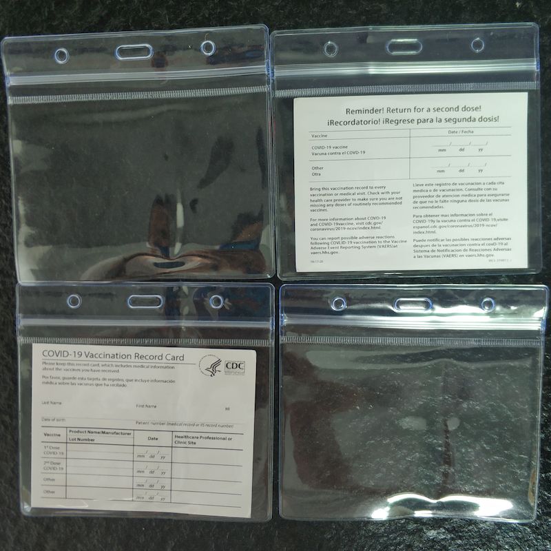 Fast Express Delivery Small Quantity Vaccination Card Files, Waterproof Reusable CDC Protector PVC Sleeve for Records Card
Fast Express Delivery Small Quantity Vaccination Card Files, Waterproof Reusable CDC Protector PVC Sleeve for Records Card