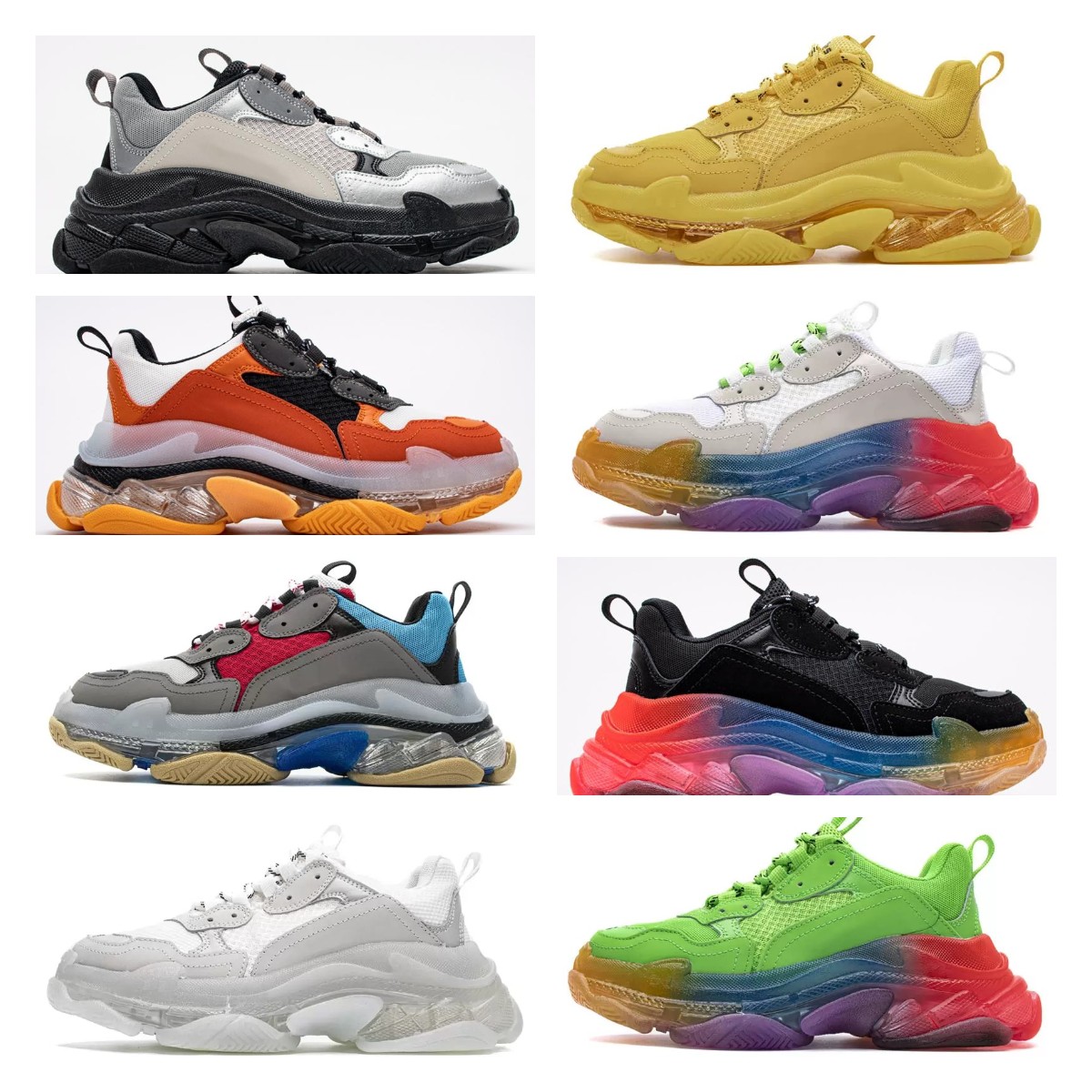 Top quality unisex sneaker Low-cut air cushion shoe Paris Papa shoes Triple s clear sole casual triples dark green men fashion sneakers beige White gray, 30
Top quality unisex sneaker Low-cut air cushion shoe Paris Papa shoes Triple s clear sole casual triples dark green men fashion sneakers beige White gray, 30