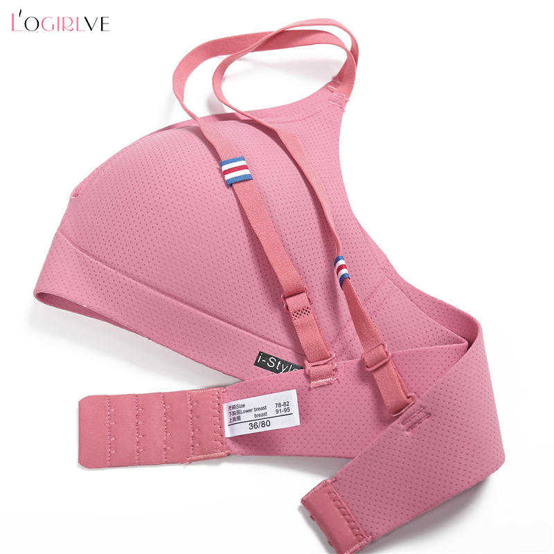 Logirlve Seamless Bra Women Brassiere Bralette Sexy Breathable Female Solid Color Lingerie Wireless Bras for Girl AB Small Cup 210728