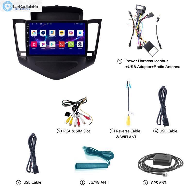 Car DVD Player Multiradio Radio Navigation Used for Chevrolet CRUZE 2008-2015 10 Inch 8 Core Android Carplay