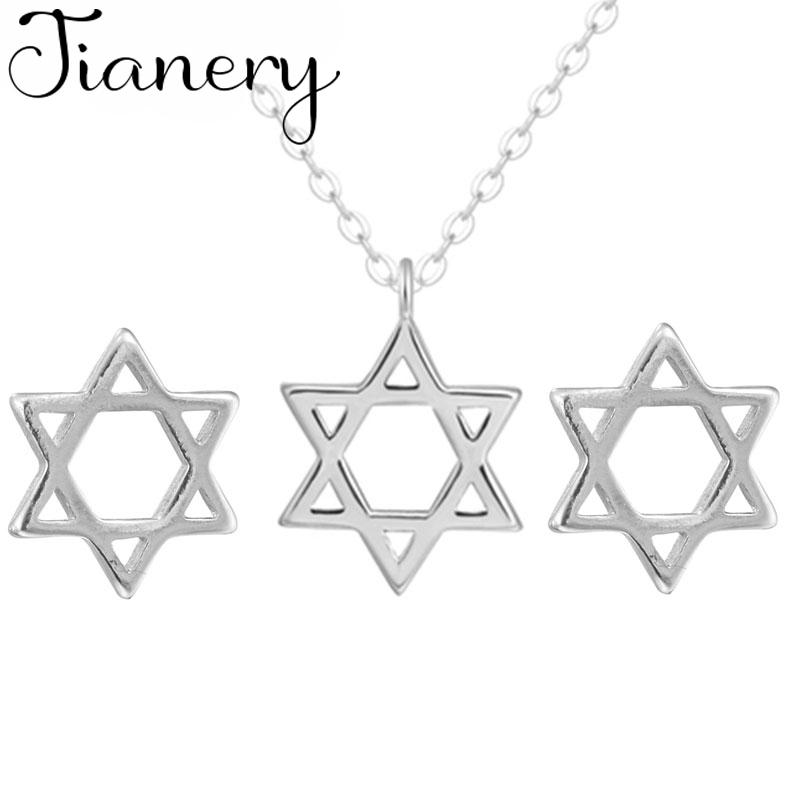 Earrings & Necklace Boho Jewelry Sets Fashion Long Chains Star David Necklaces For Lady Wedding Bridal 2021, Silver
Earrings & Necklace Boho Jewelry Sets Fashion Long Chains Star David Necklaces For Lady Wedding Bridal 2021, Silver