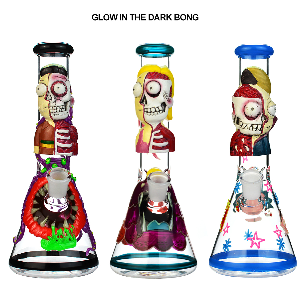 10" Beaker Bong Hookah Tall Big 3D Glow In The Dark Glass Water Pipe Unique Dab Rigs With 14mm Downsteam And Bowl
10" Beaker Bong Hookah Tall Big 3D Glow In The Dark Glass Water Pipe Unique Dab Rigs With 14mm Downsteam And Bowl