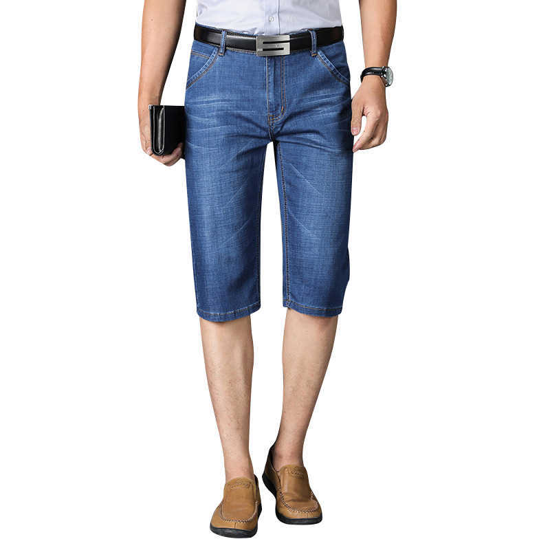 2021 Summer Men's Business Casual High Waist Stretch Straight Lightweight Denim Shorts Youth Fashion Cropped Pants -42,8016 X0621, Blue
2021 Summer Men's Business Casual High Waist Stretch Straight Lightweight Denim Shorts Youth Fashion Cropped Pants -42,8016 X0621, Blue